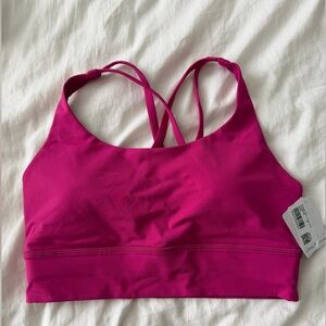 Lululemon Energy Bra Longline Pink size 8 NWT